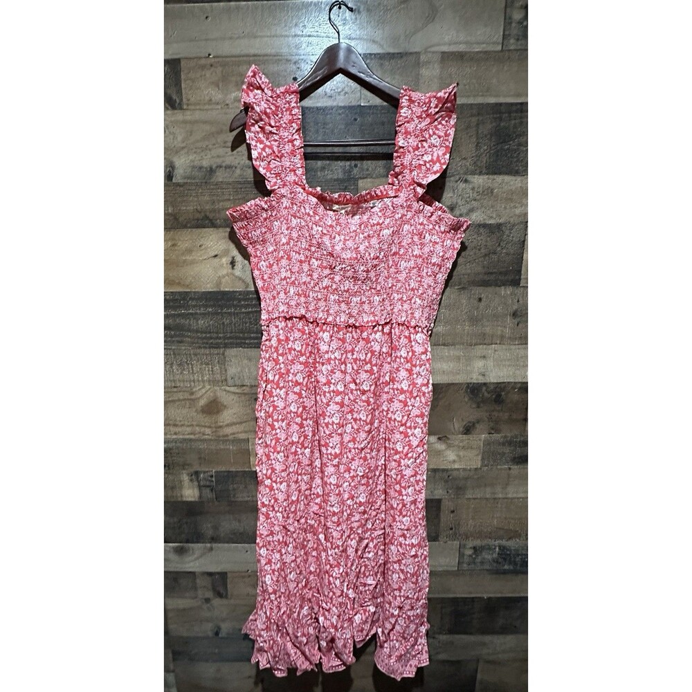 Max Studio 3X NWT Smocked Red Dress Maxi Womens